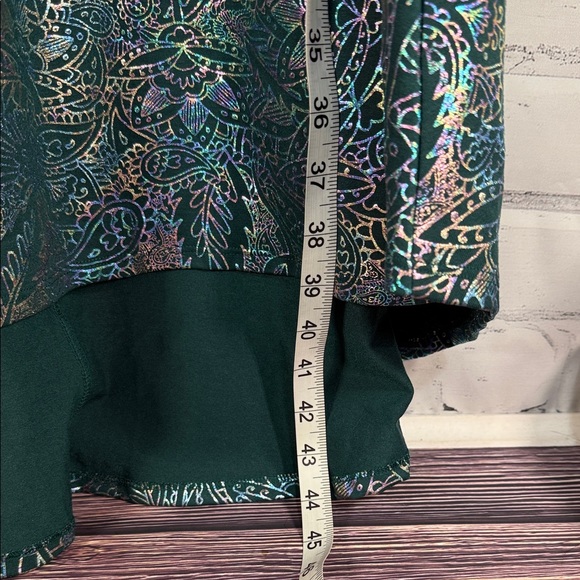 LuLaRoe Carly Shimmering Multicolor Iridescent Midi Dress Mermaidcore NWT - Picture 6 of 10
